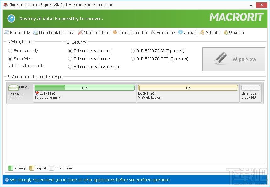 Macrorit Disk Wiper,数据永久清除